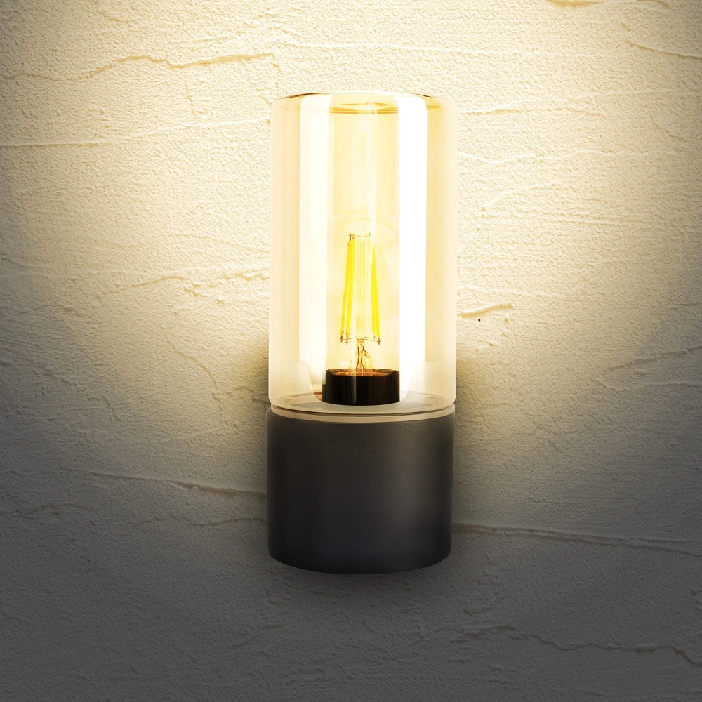 Cylinder wall lamp Winchester E27 - amber glass Lyora 5055788298786