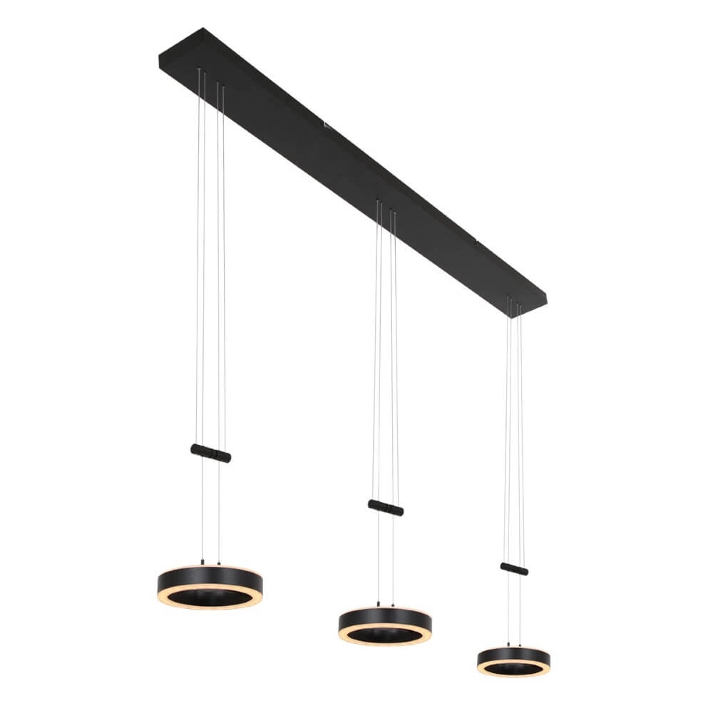 Kitchen pendant light Piola black Steinhauer 8712746167337