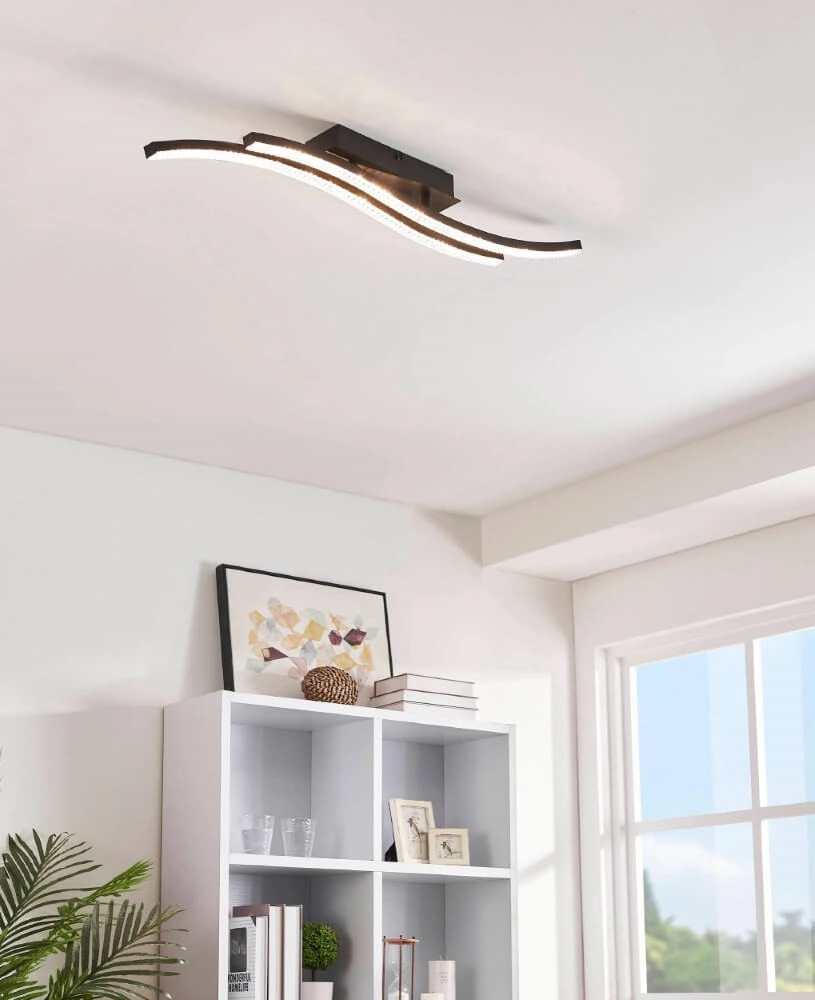 LED ceiling lamp Lejias black Eglo 9002759998011