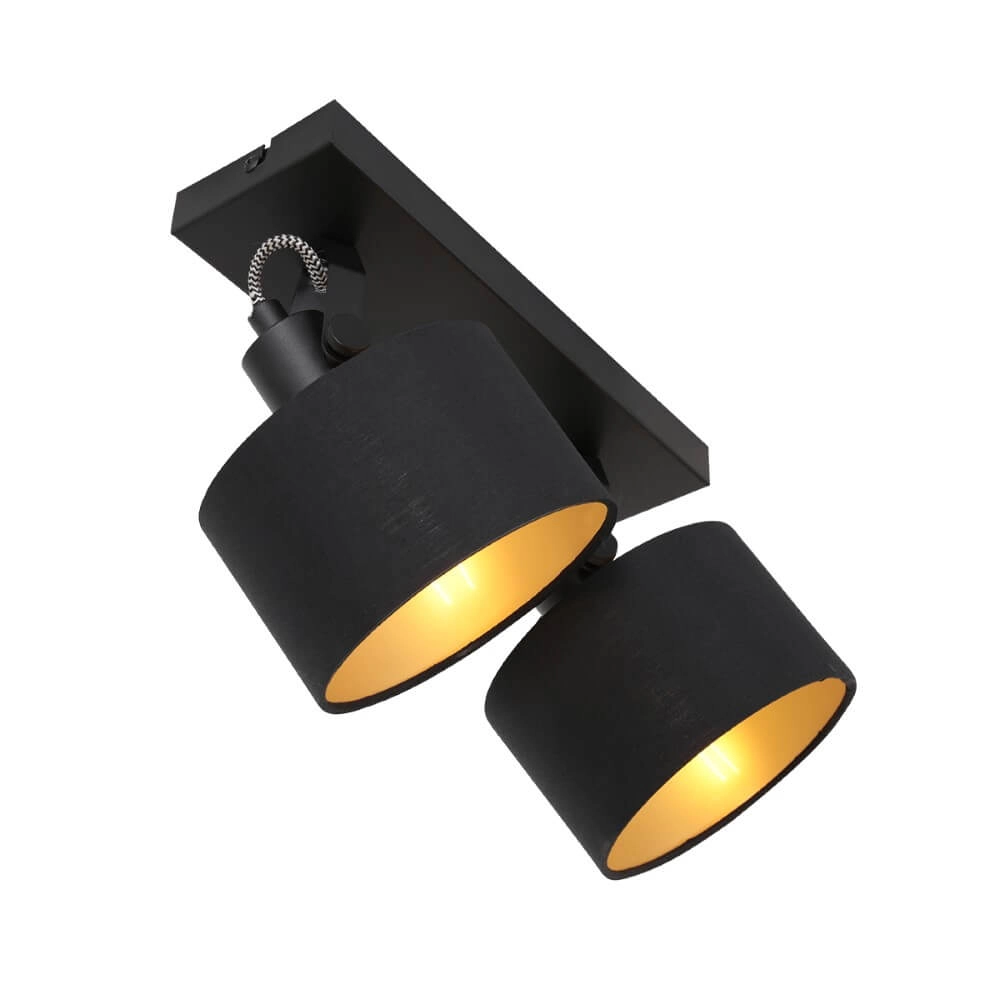 Black ceiling lamp Ornoir 2-light Steinhauer 8712746151411