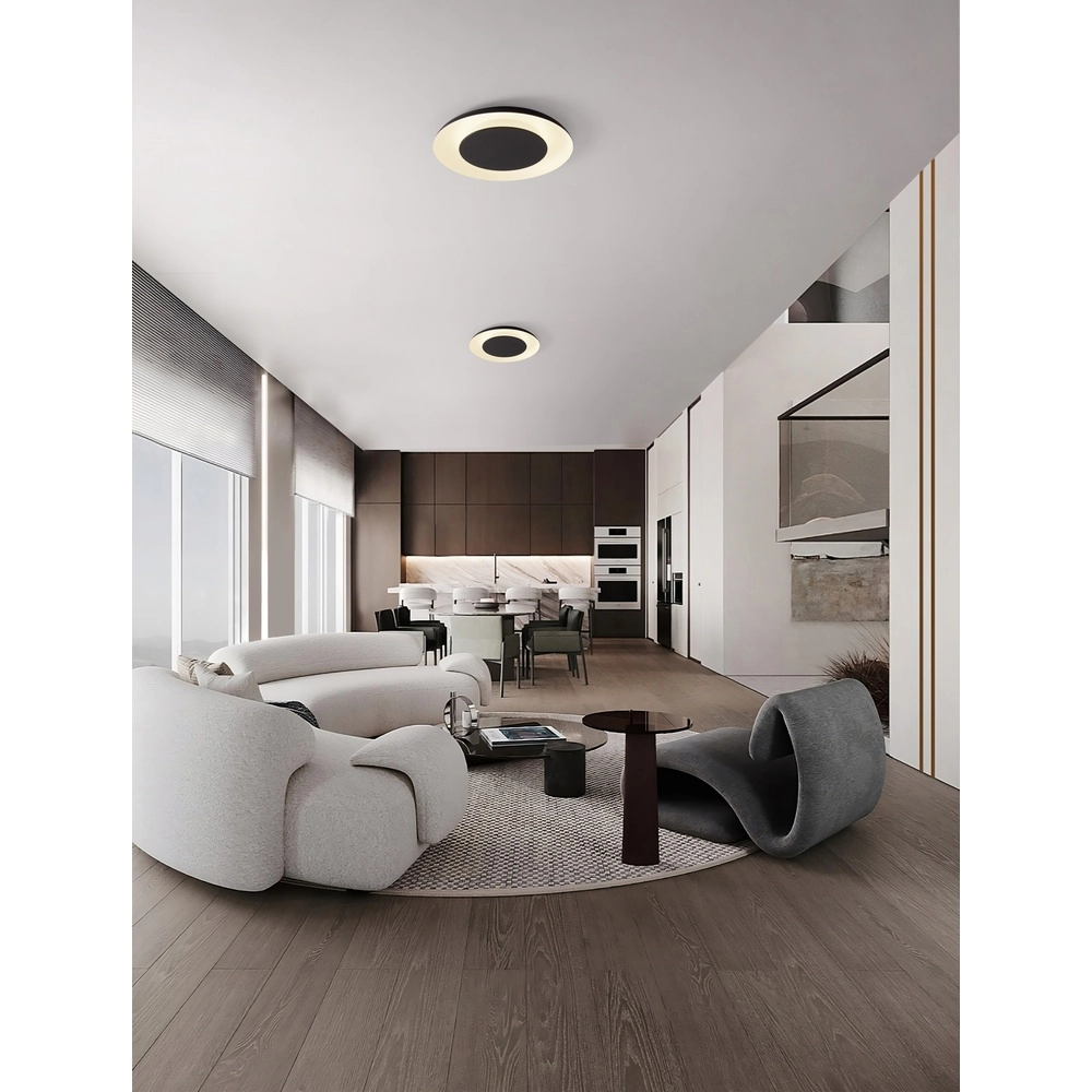 Design ceiling lamp Epos Ø 60cm black with white Lyora 5212017463197