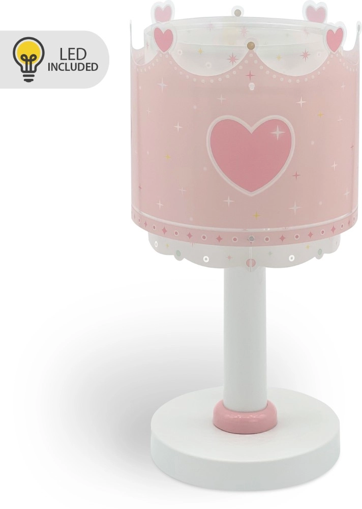Children's room table lamp Little Queen Pink glow in the dark