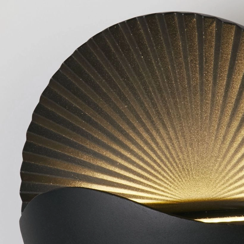 Modern wall lamp Sunrise black Lyora 5053423289038
