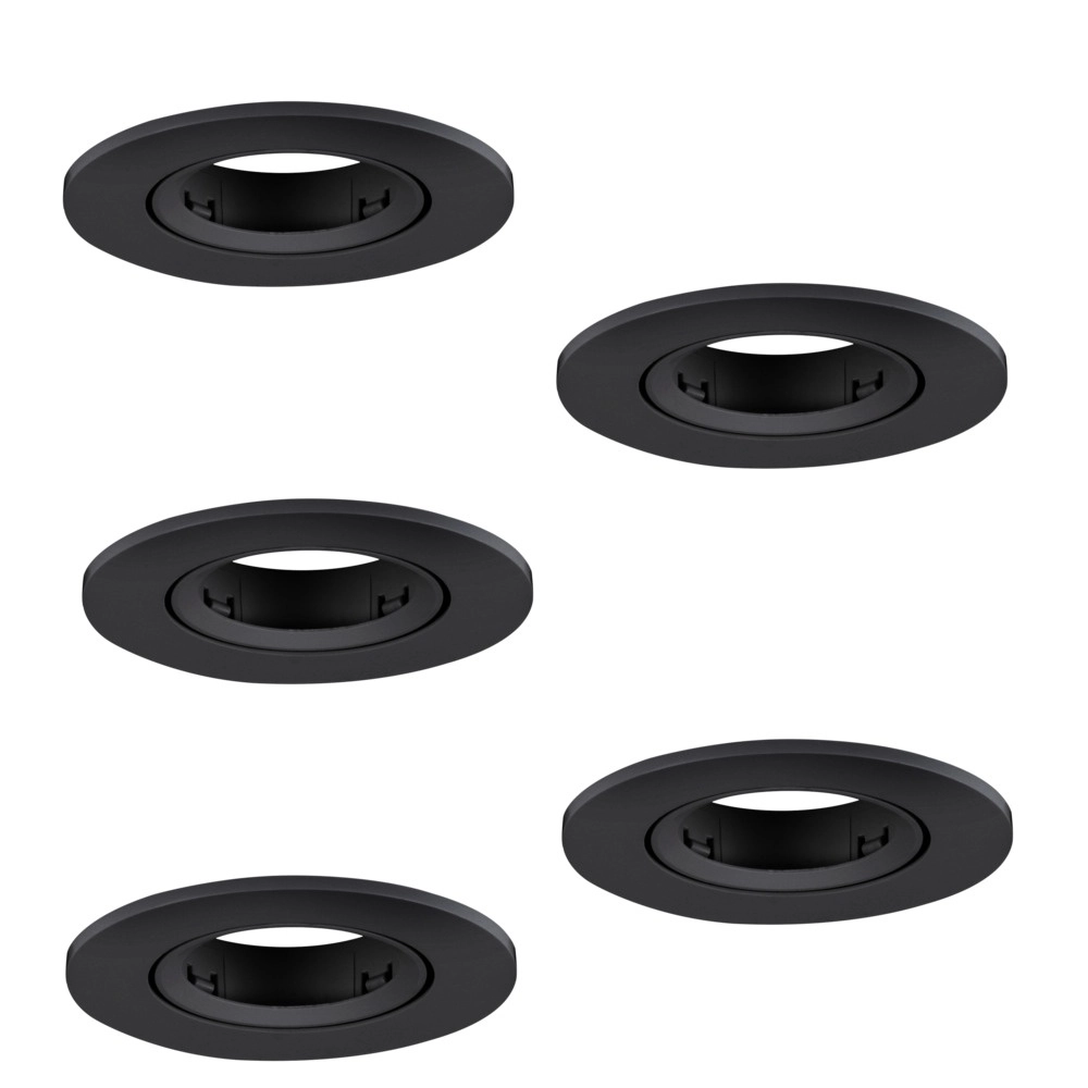 Set of 5 recessed spotlights Barranco black Ø 9cm Eglo 9008606359134