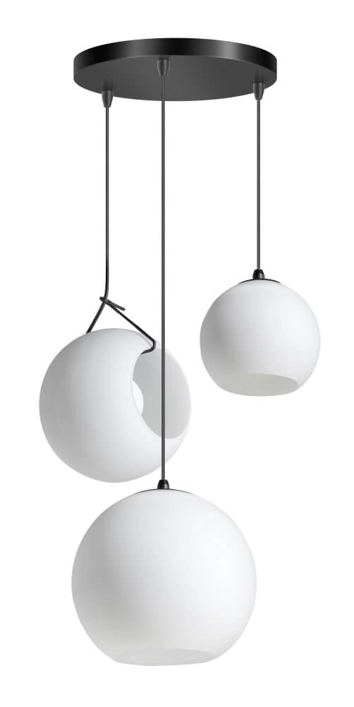 3-light vide pendant lamp Orb Opal