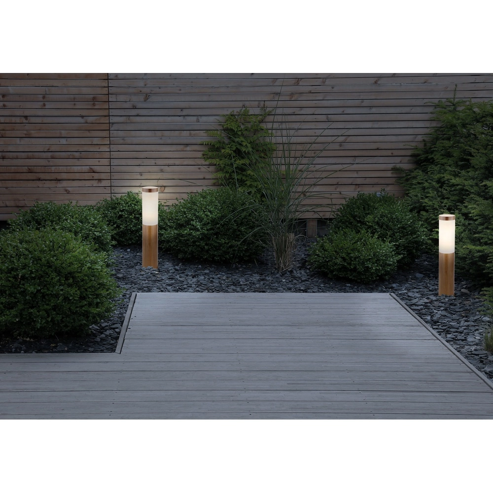 Garden lamp Boston wood with white Globo 9007371423132