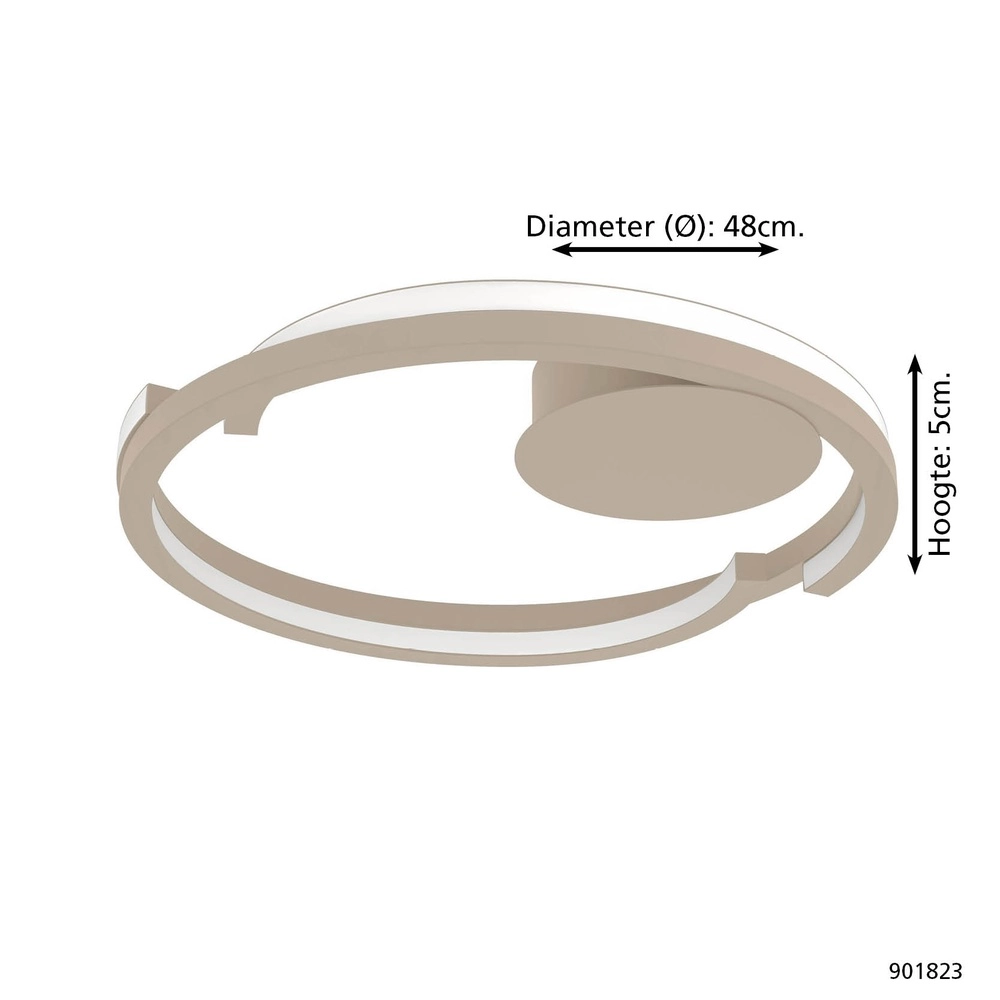Ceiling lamp Mezzomonte sand brown Eglo 9008606360208