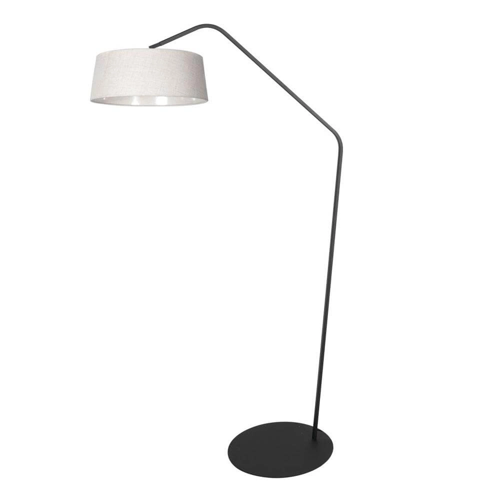 Floor lamp Zig-Zag black with white shade Ø 48cm Steinhauer 8712746179347