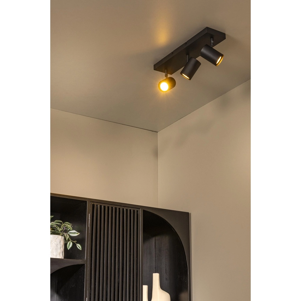 Ceiling lamp Amigo 3-light black Lucide 5411212531025