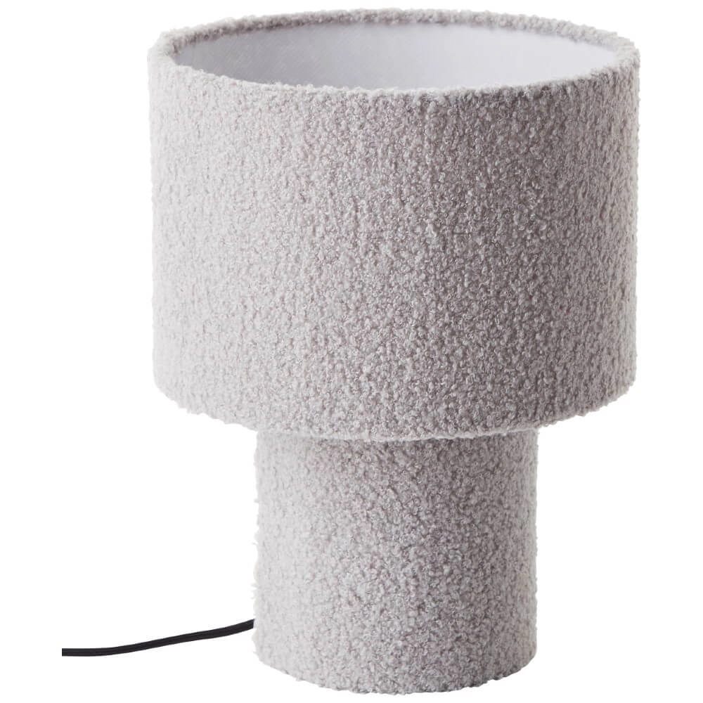 Grey table lamp Teddy Ø 23cm Brilliant 4004353447228