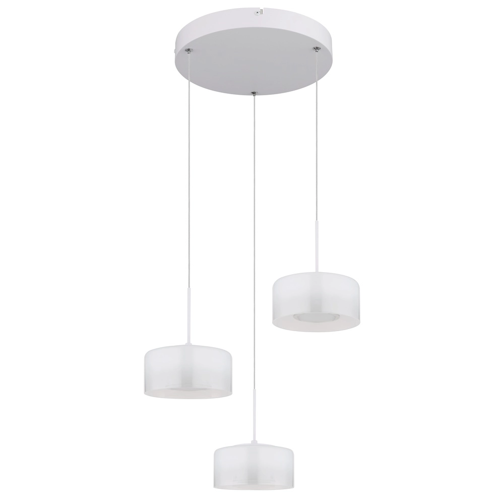 Design pendant lamp Belinda 3-light white Globo 9007371533312