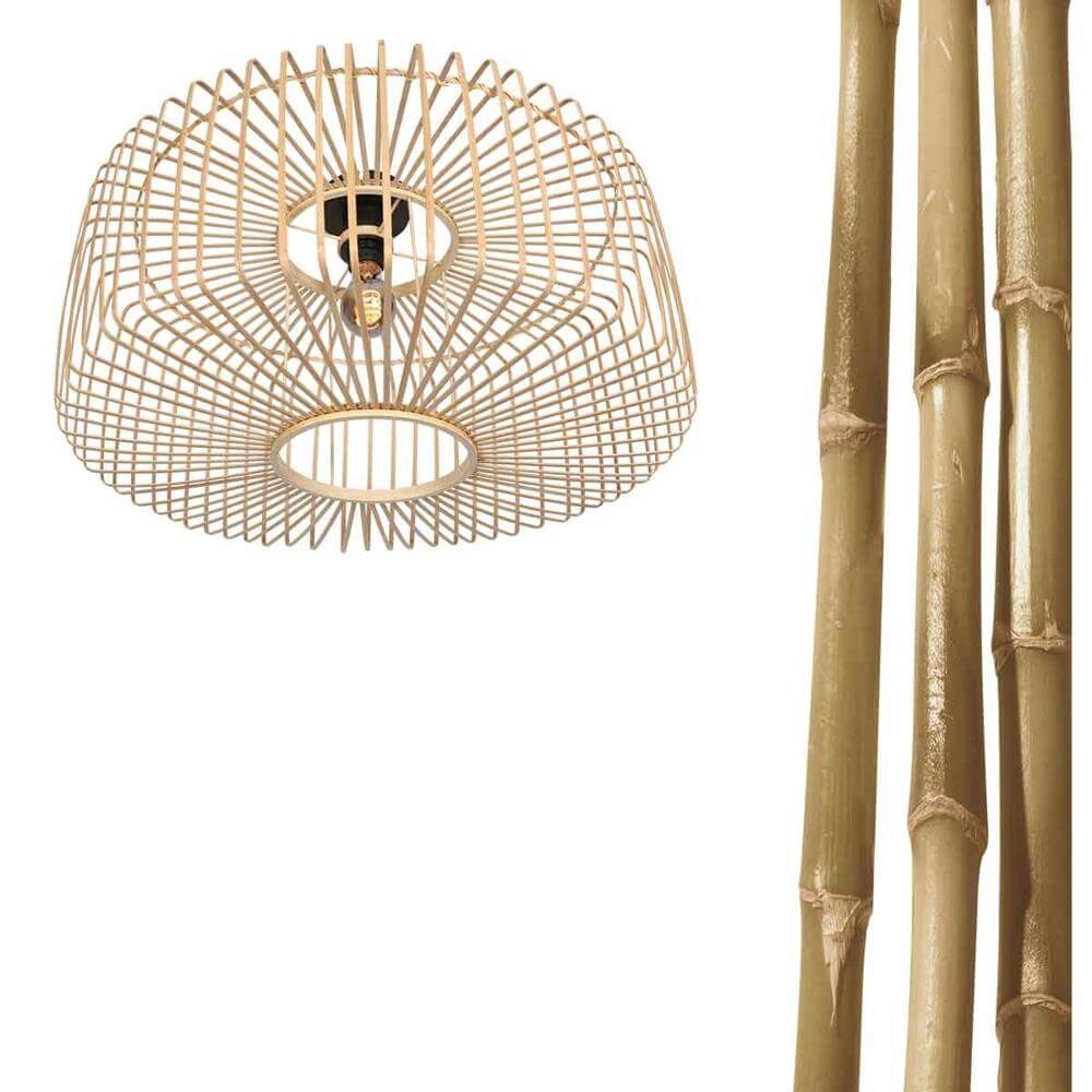 Bamboo ceiling lamp Bloeba Ø 50cm Steinhauer 8712746176773