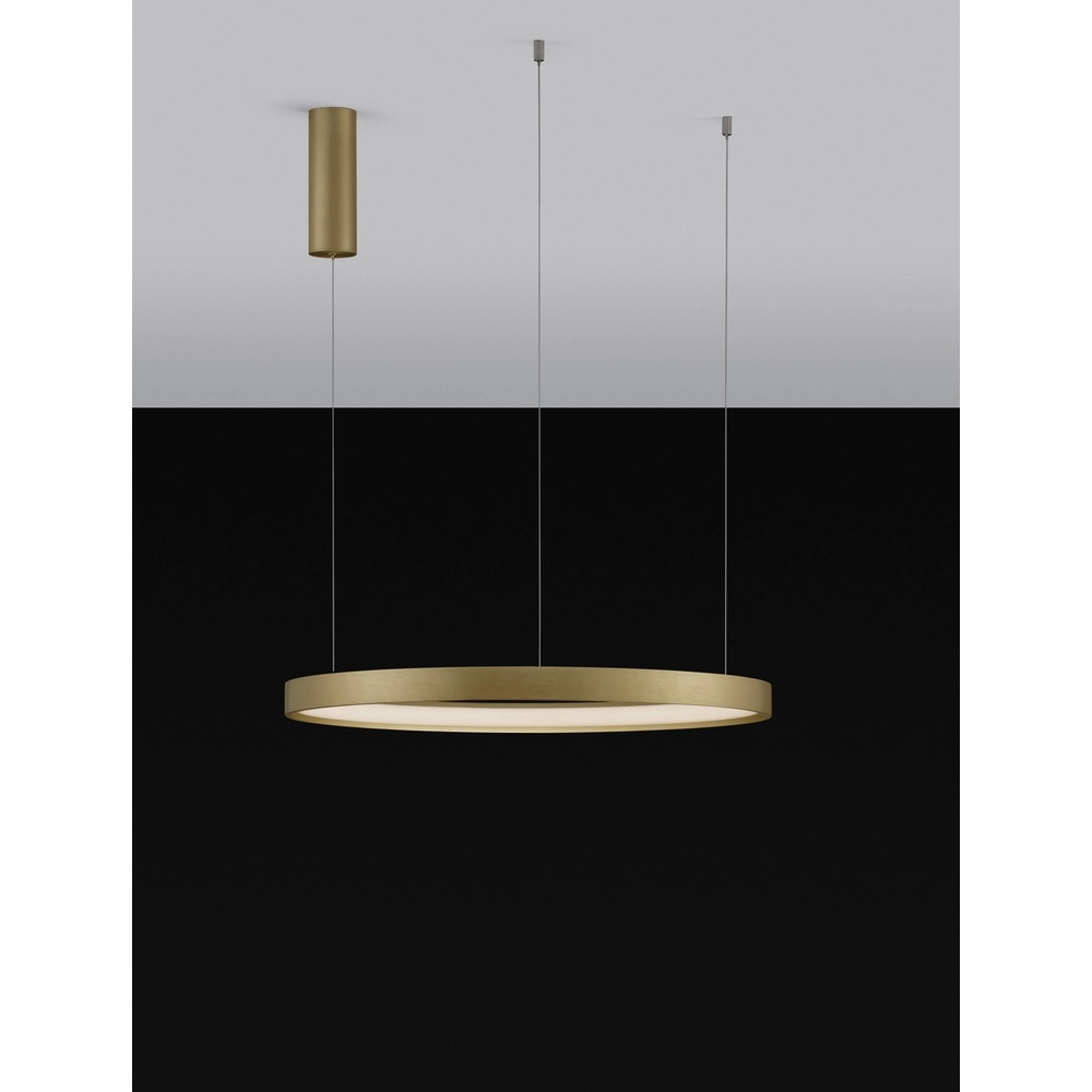 Round pendant lamp Perrine gold Ø 60cm Lyora 5212017438447