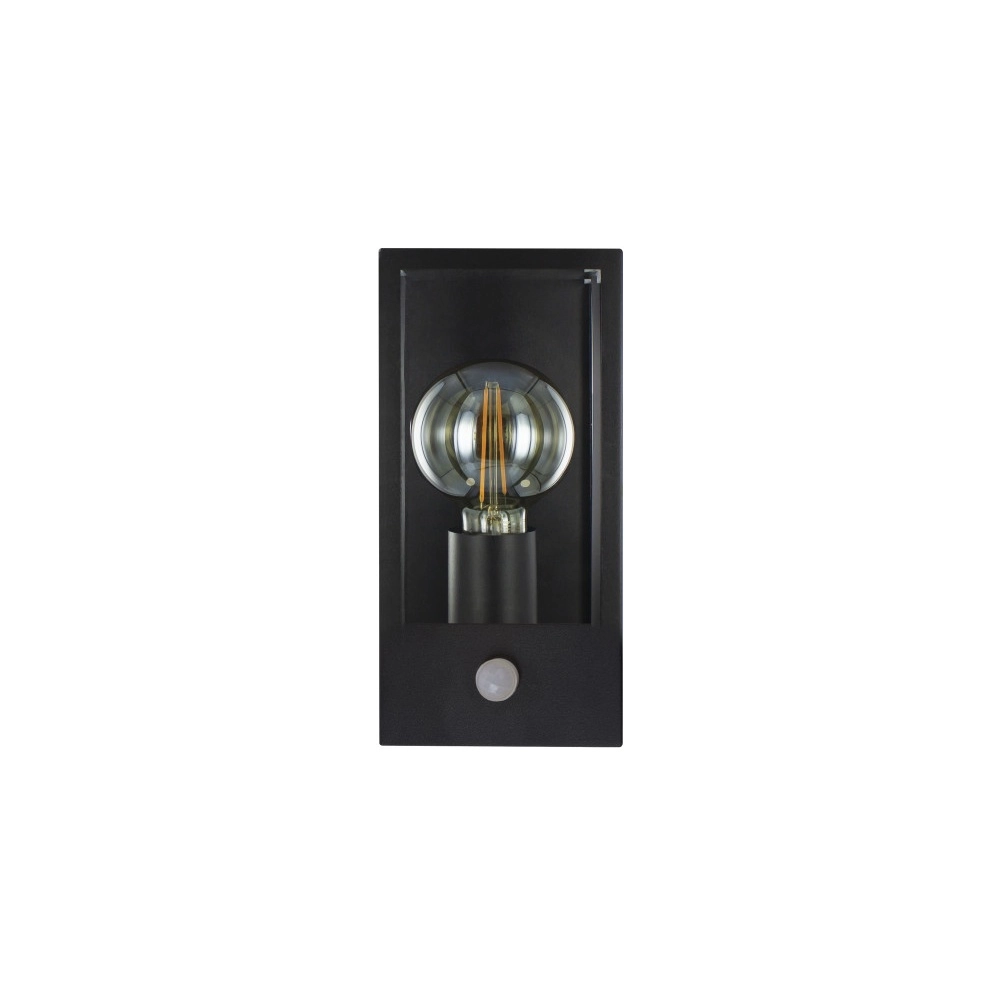 Black outdoor lamp Prato E27 - glass - with motion sensor Lyora 5055788268772