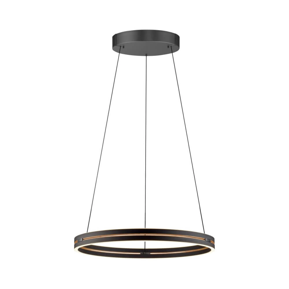 Sleek hanging lamp Pure E-Loop black Ø 70cm