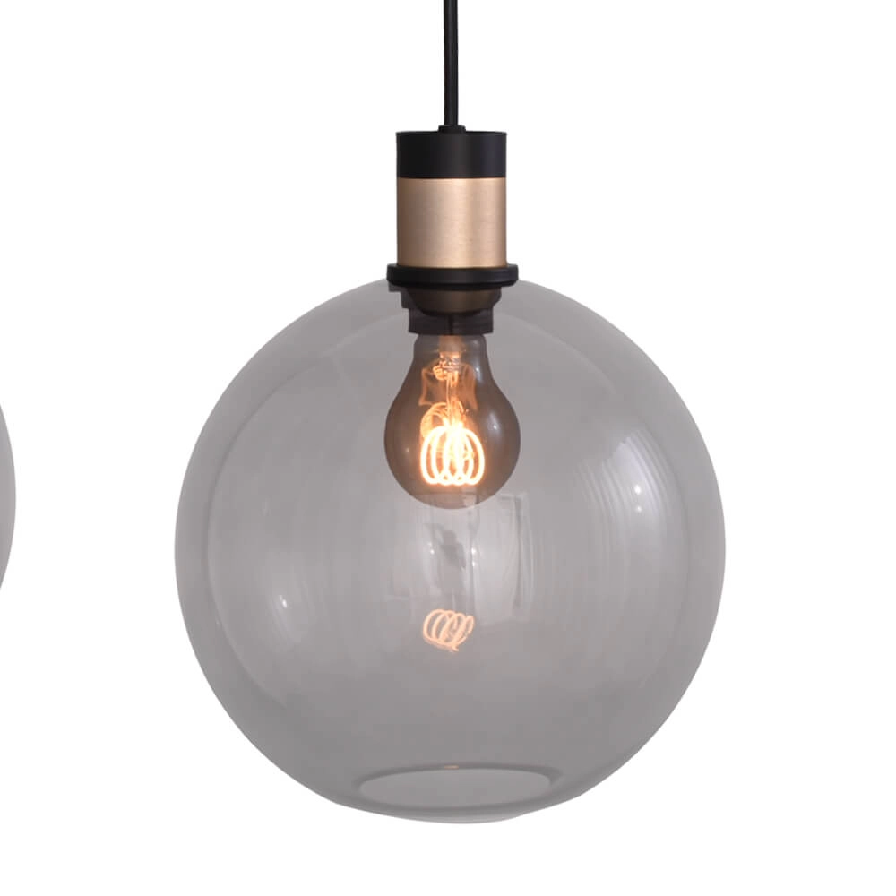 Hanging lamp Lazise 2 6x Ø 20cm gold with black Masterlight 8718121303925