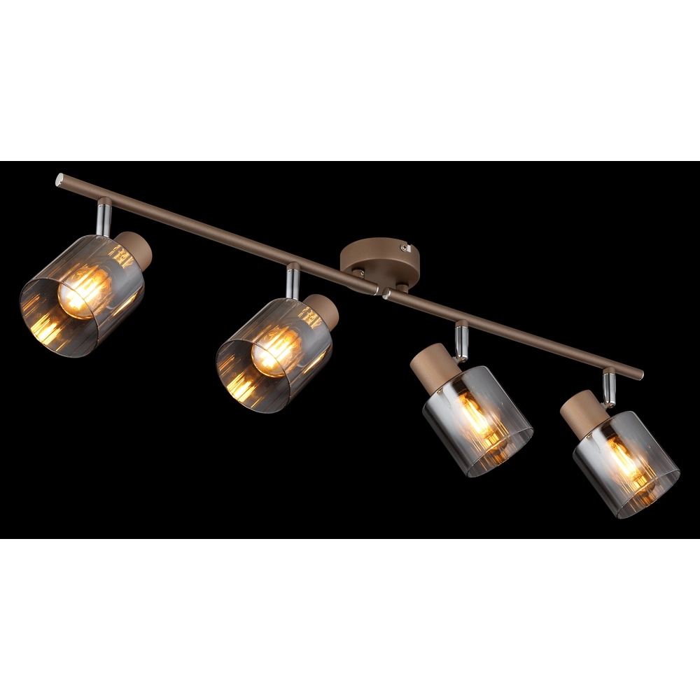 Ceiling lamp Walton 4-light coffee brown Globo 9007371580187