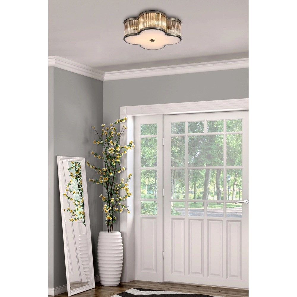 Ceiling lamp Lotus antique brass Ø 39cm Searchlight 5053423302140