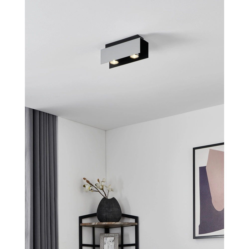 Ceiling lamp Viserba 2-light white and black Eglo 9002759973957