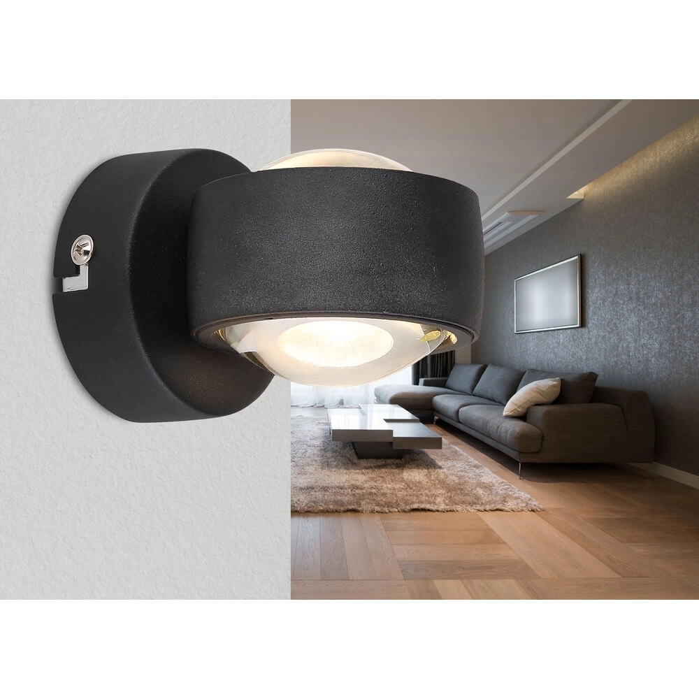 Black wall lamp Randi design Globo 9007371433988