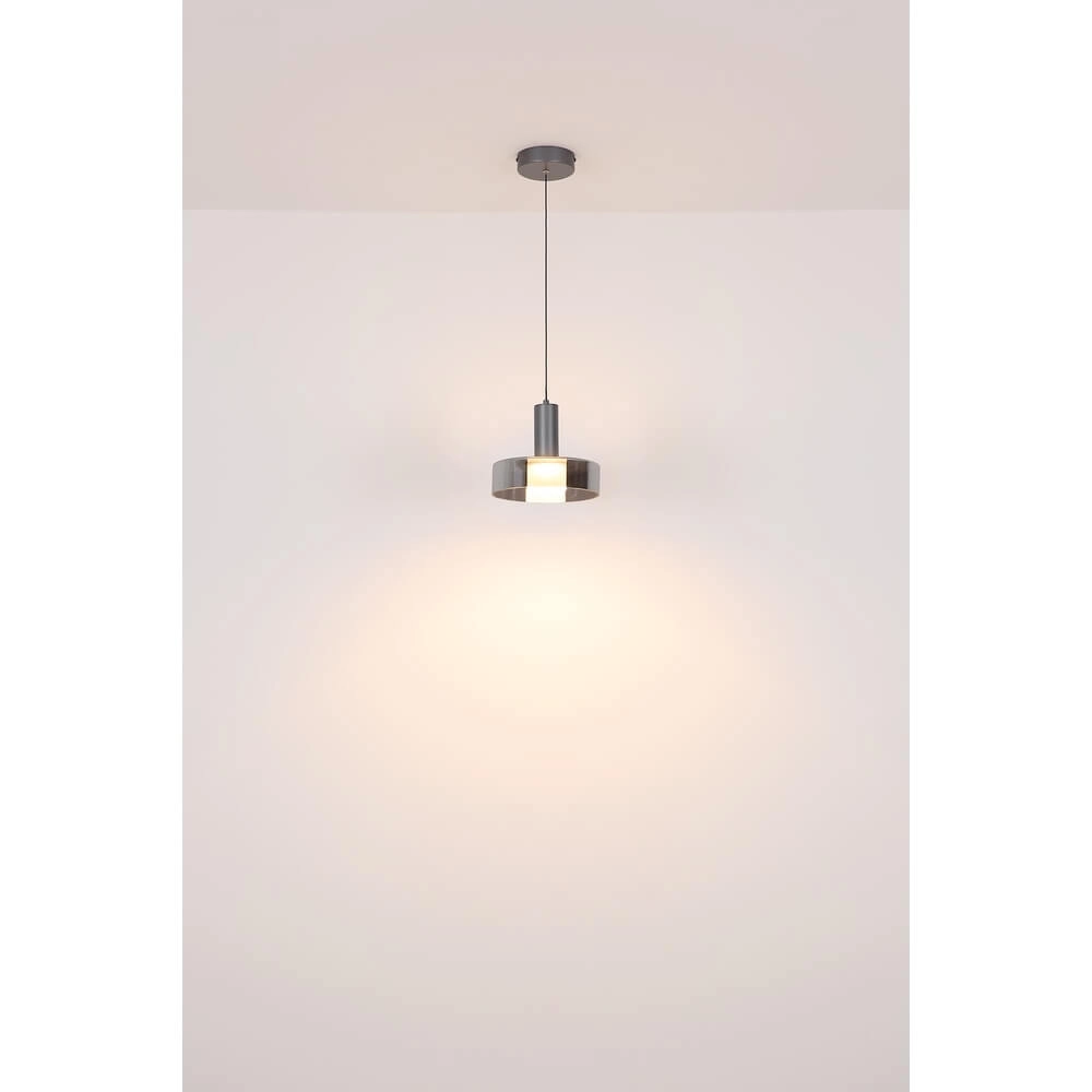 Sleek pendant lamp Grant grey Ø 22cm Globo 9007371474899