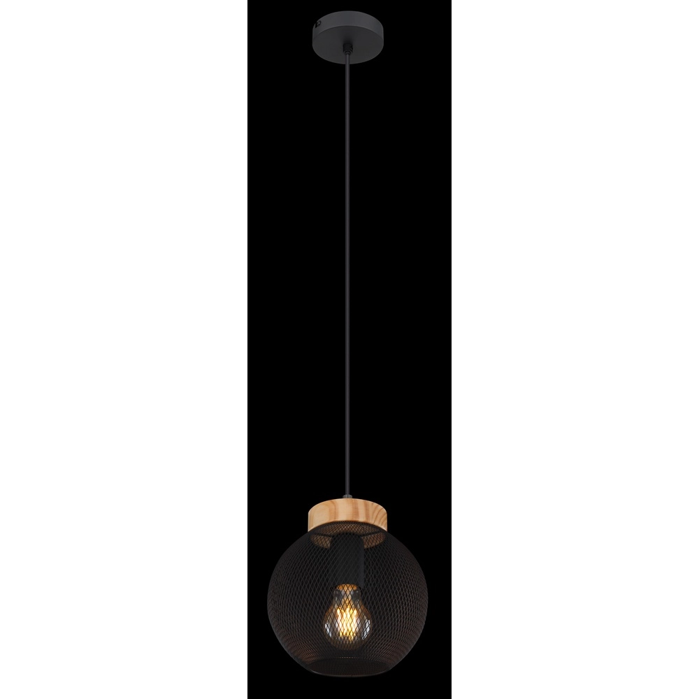 Pendant lamp Pablo Black Mesh Globo 9007371423552