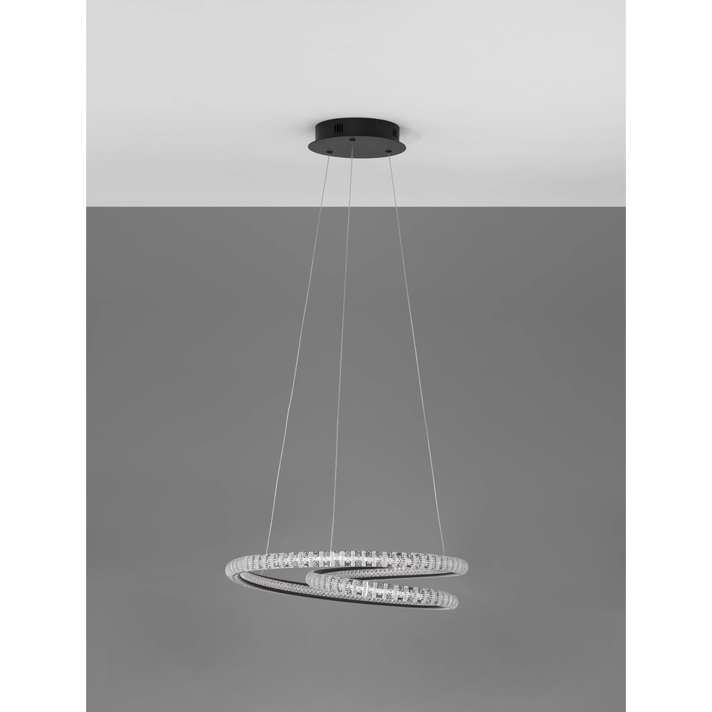 Design pendant lamp Ginevra black Ø 48cm Lyora 5212017433480