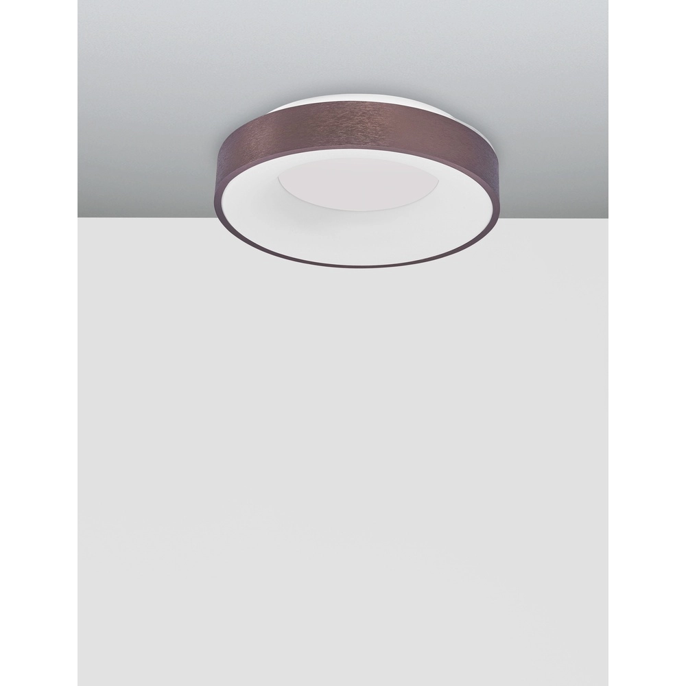 Ceiling lamp Rando Thin coffee brown Ø 38cm Lyora 5212017420053