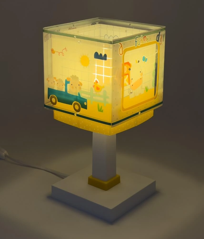 Children's room table lamp My Farm yellow with white Dalber 8420406634012
