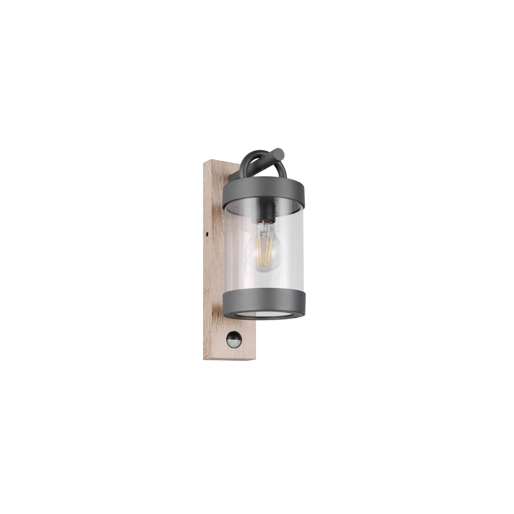 Wall lamp Sambesi Grey with wood and sensor Trio 4017807647600