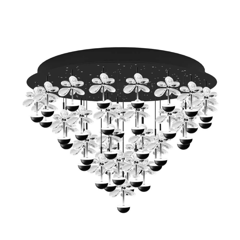 Black ceiling lamp Pianopoli 2 Ø 78cm