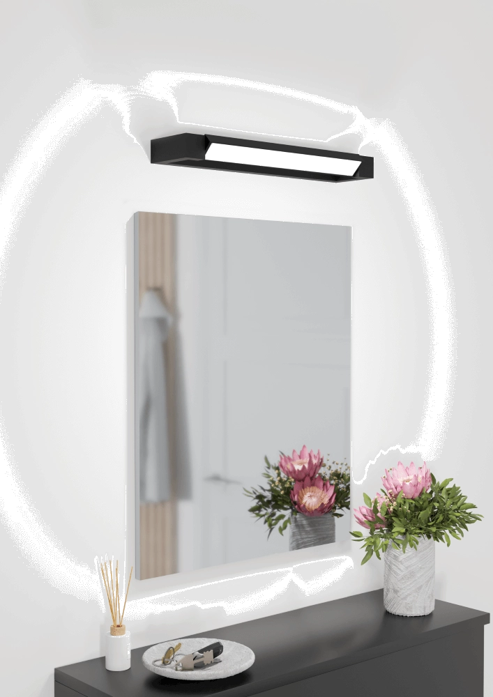 Mirror wall lamp Gemiliana black Eglo 9008606245123