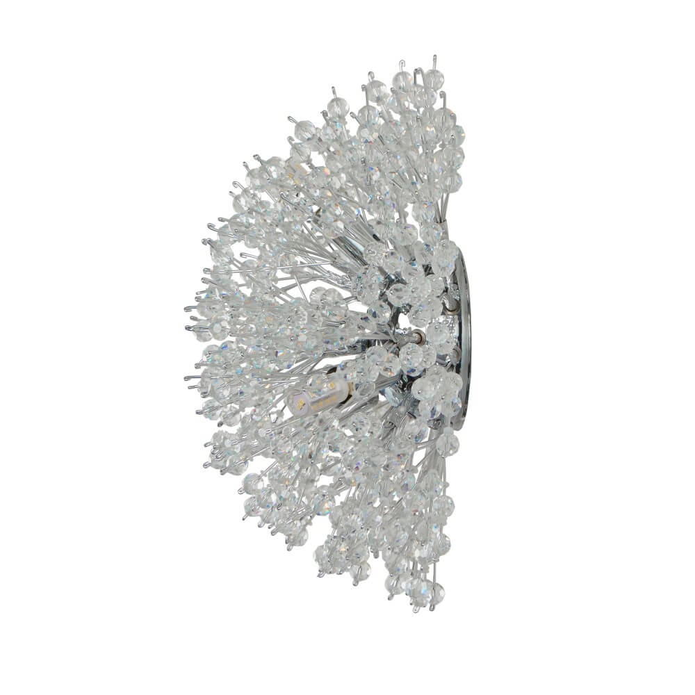 Wall lamp Sunburst Ø 29cm chrome Searchlight 5053423243795