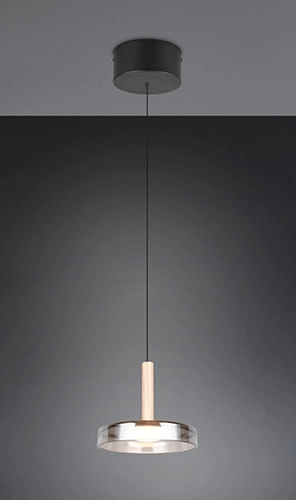 Led pendant light Celeste Ø 22cm - smoke glass Trio 4017807616880