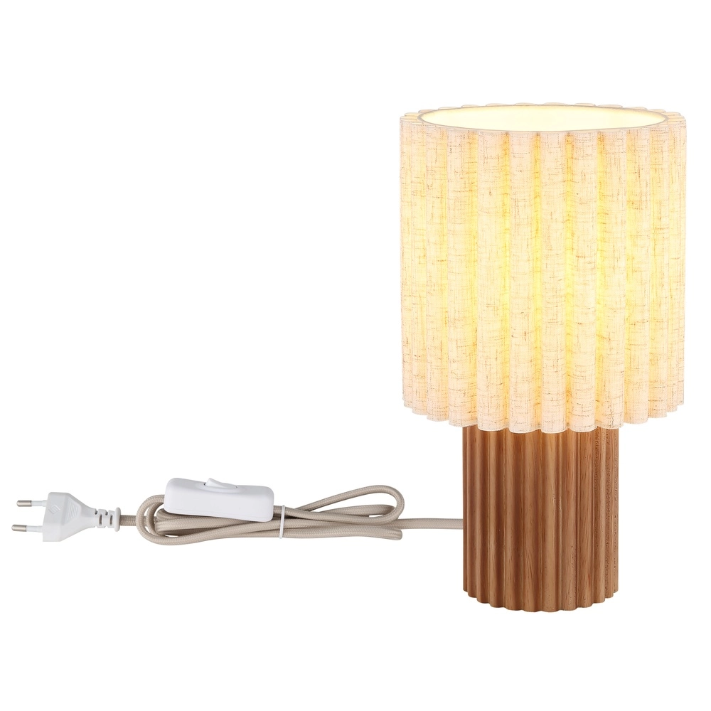Unique table lamp Jannie brown round Globo 9007371586905