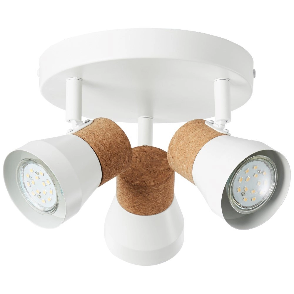 Cork ceiling spot Moka 3-light