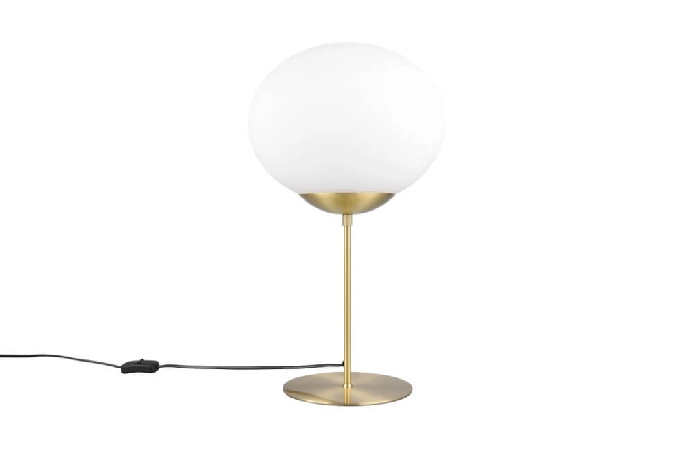 Table lamp Fomento Ø 30cm - brass with white glass Trio 4017807616170