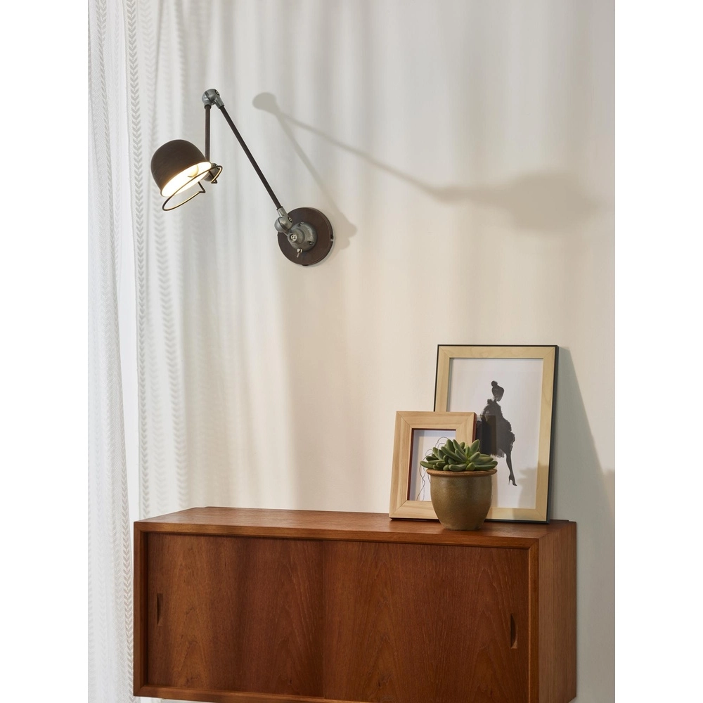 Fold-out wall lamp Honore classic rusty brown Lucide 5411212450388
