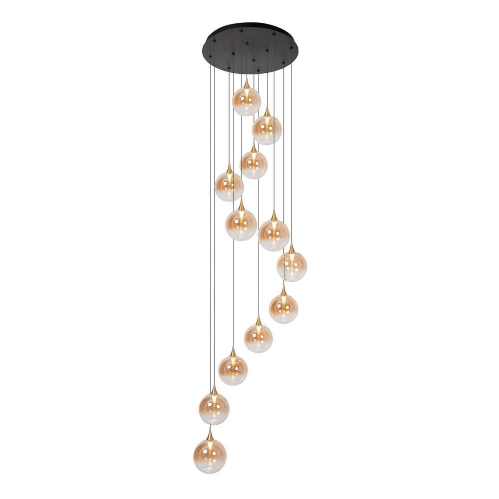 Design LED pendant light Gisela fading - 12x Ø 16cm