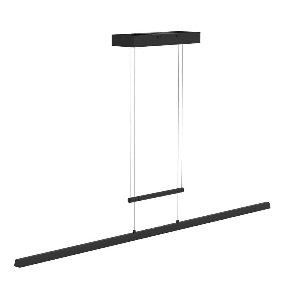 Black pendant lamp Profilo Height adjustable