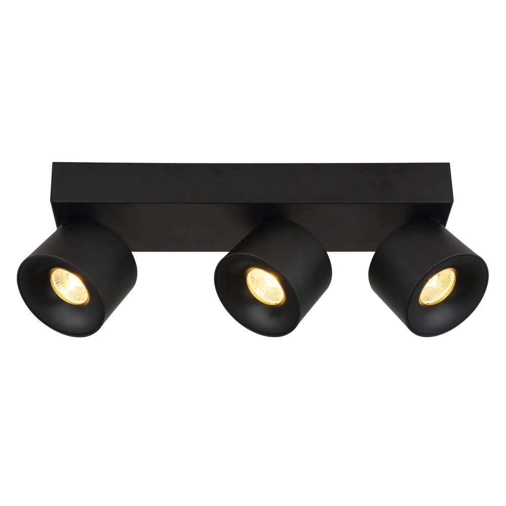 Sleek ceiling lamp Rae 3-light black Globo 9007371456642