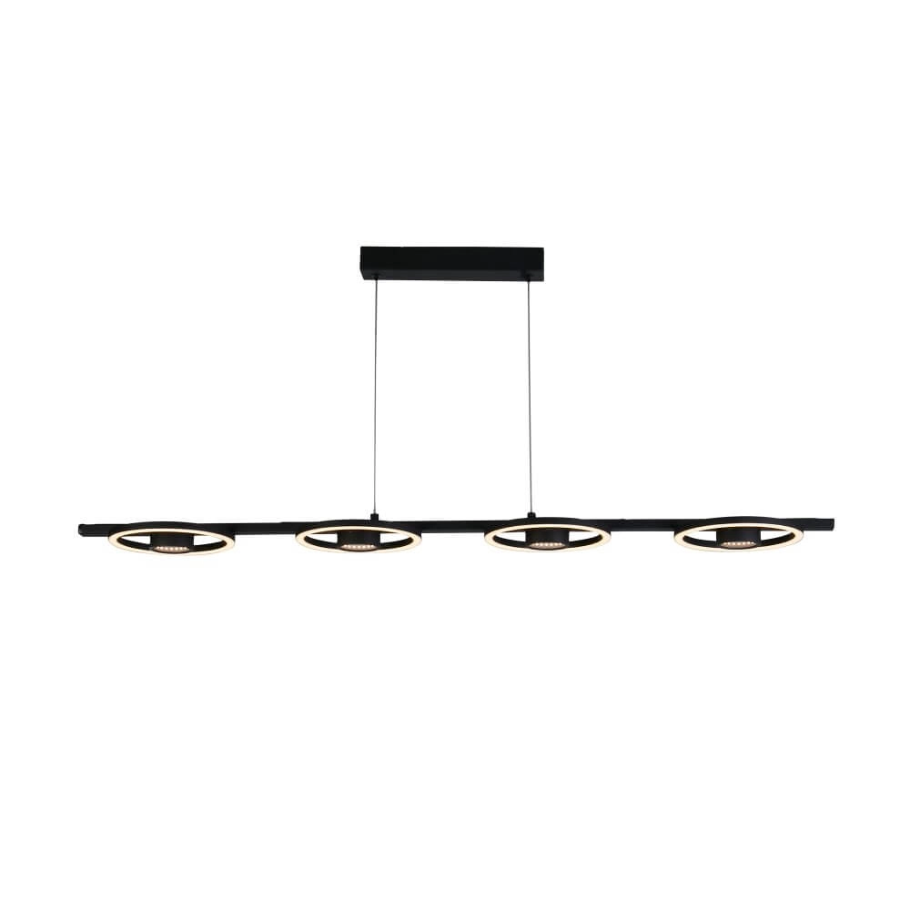 4-light modern pendant lamp Space black