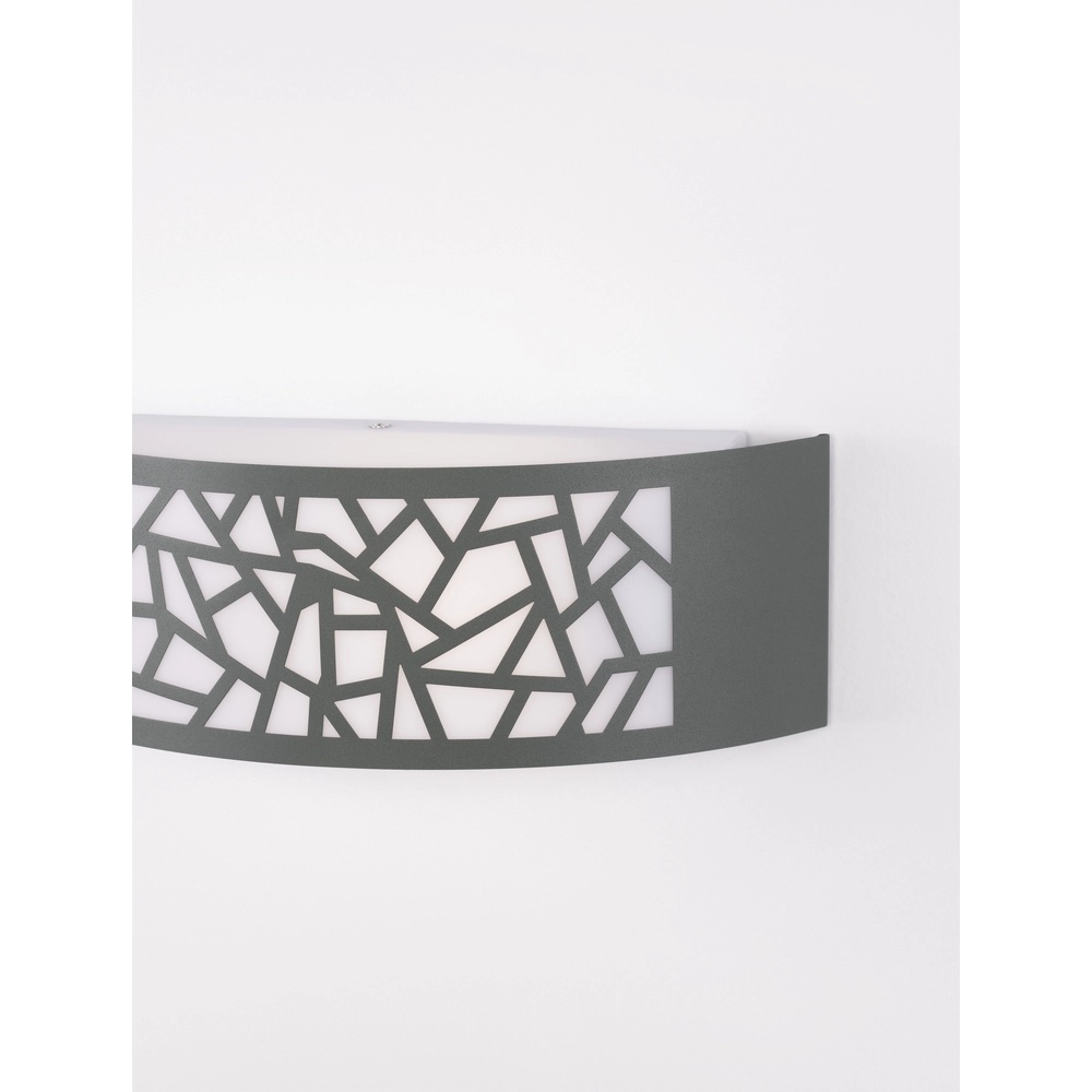 Grey wall lamp Zenith oval Lyora 5212017435521