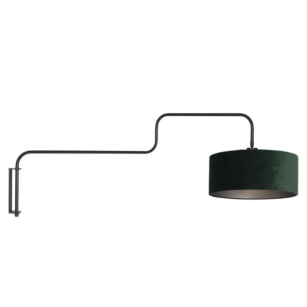 Wall lamp Bloeba black with green