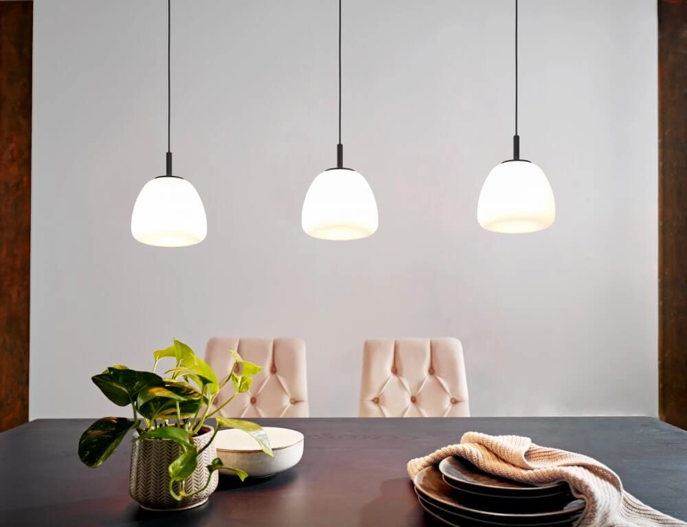 Dining room hanging lamp Balmes 3x opal glass Stars of Light 9008606243167