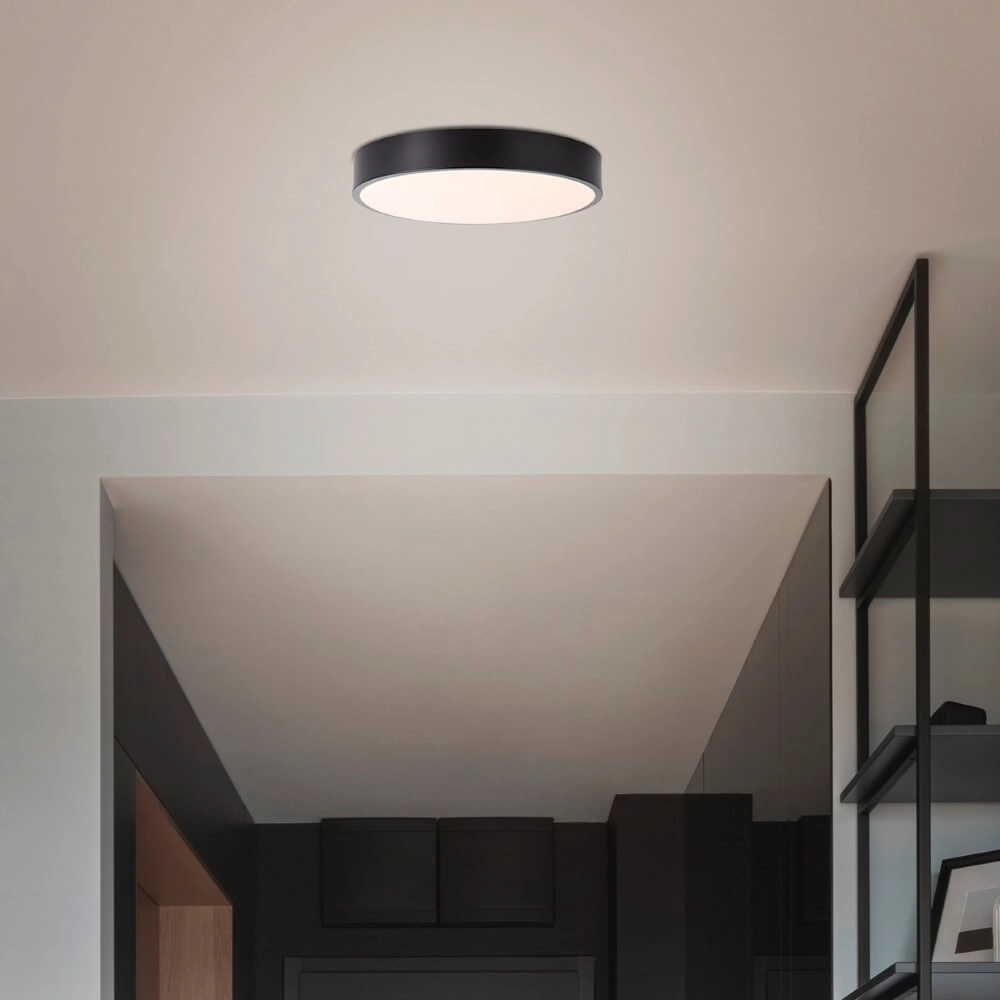 Design ceiling lamp Slimline black Ø 33cm Brilliant 4004353426551