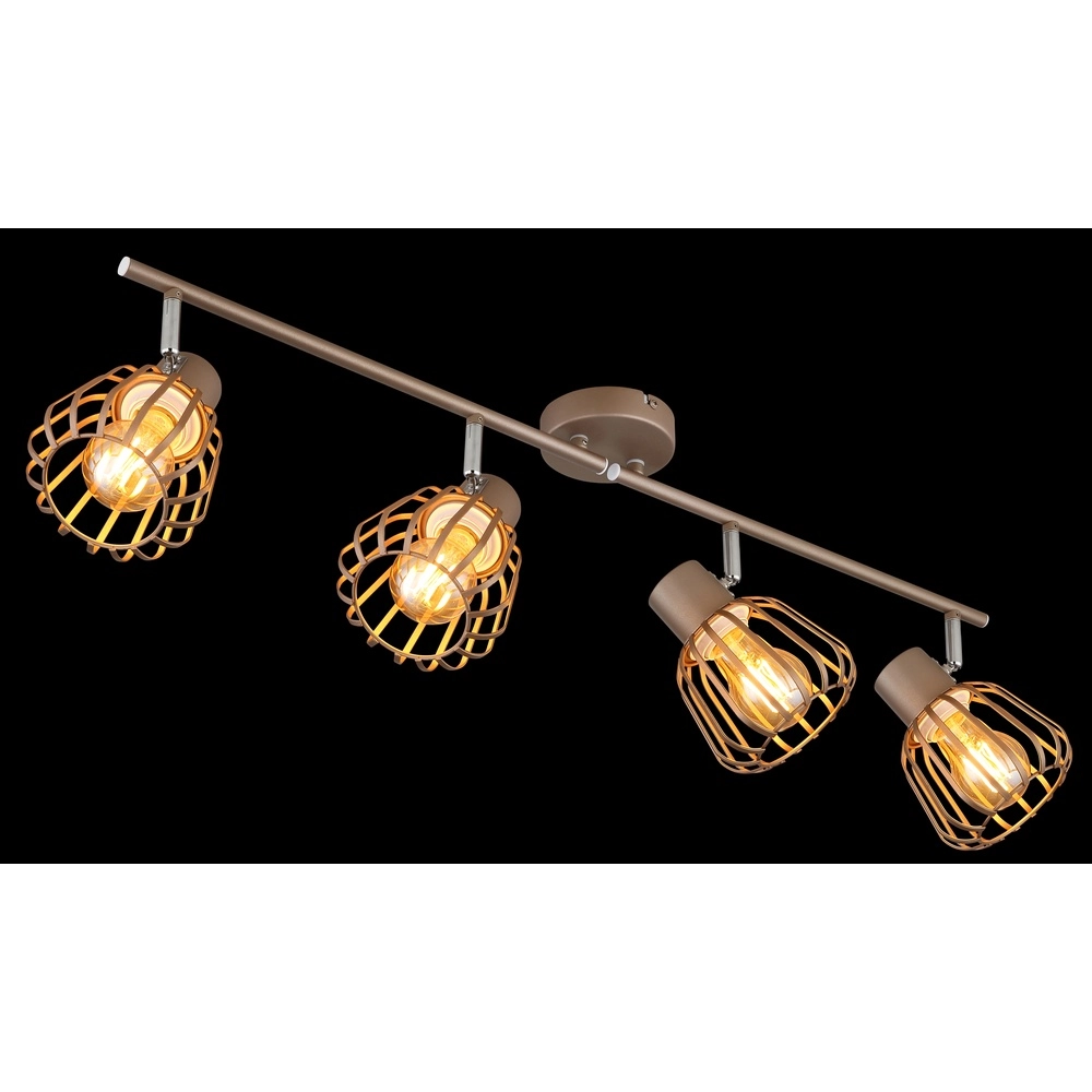 Ceiling lamp Olin 4-light coffee brown Globo 9007371592579