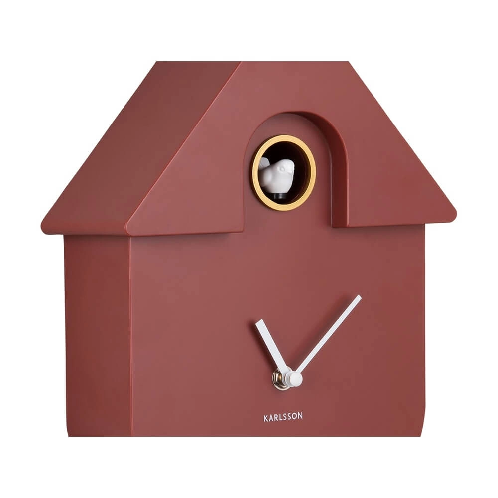 Wall Clock Modern Cuckoo ochre red Karlsson 8714302730856