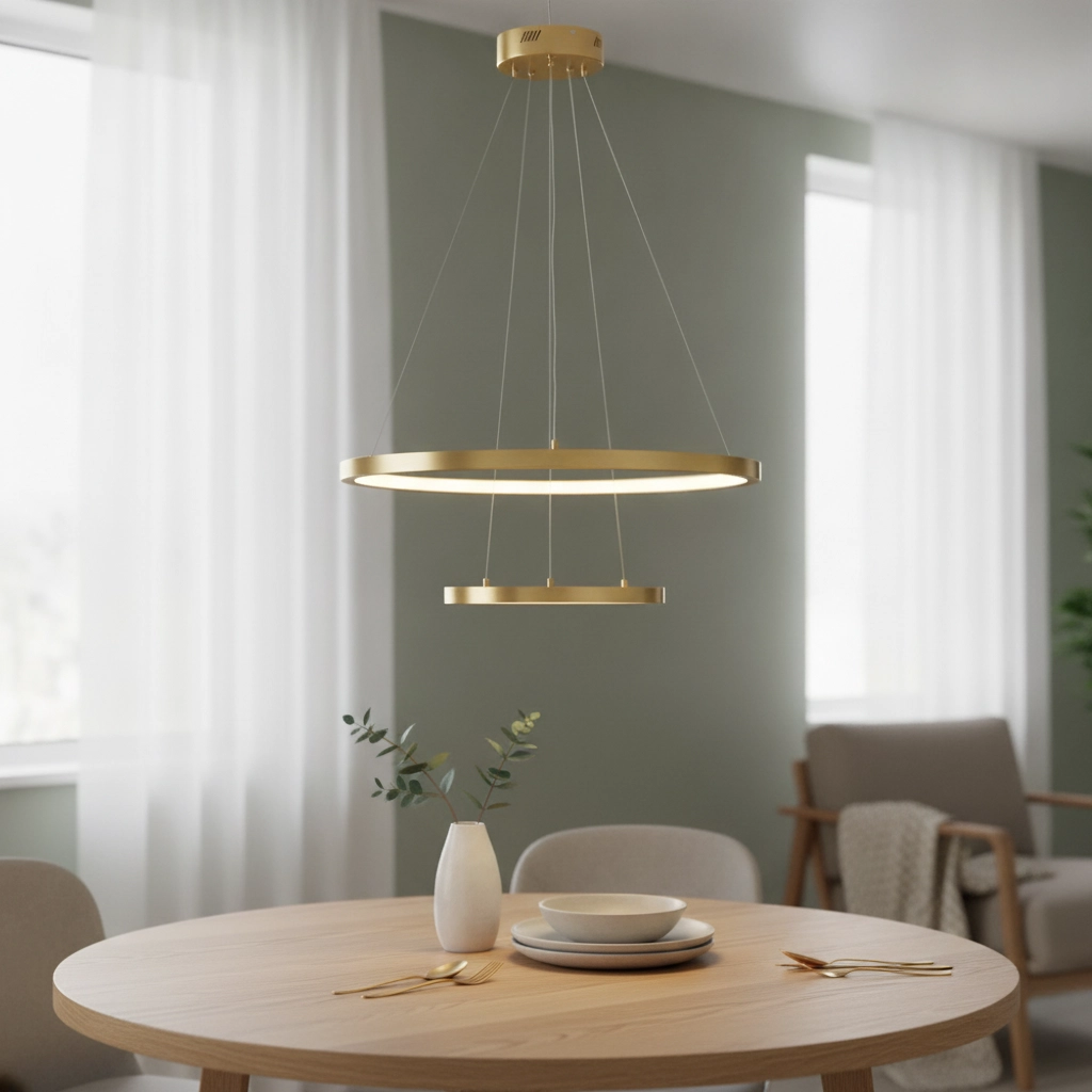 Golden pendant lamp Empatia Design double