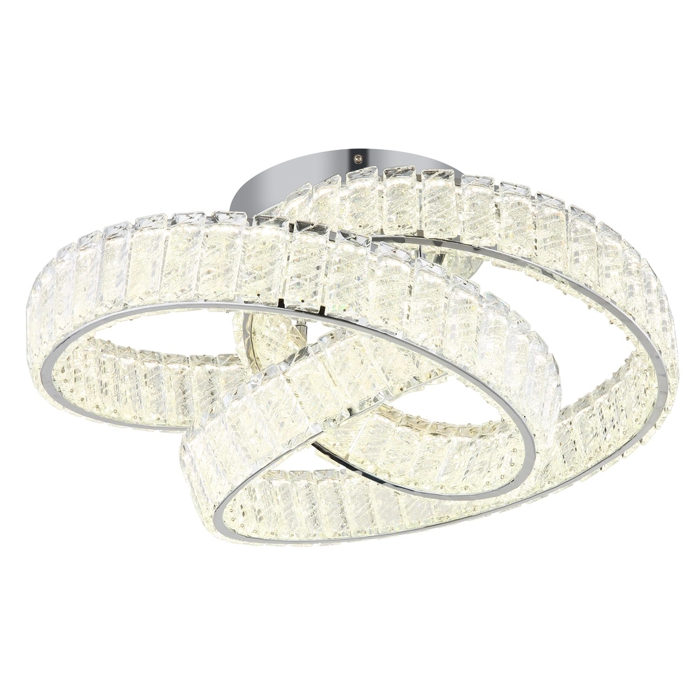 Ceiling lamp curl Mucky chrome